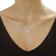 Sterling Silver Engraved Horseshoe Necklace	