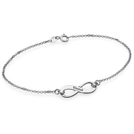 Sterling Silver Engraved Infinity Bracelet/Anklet