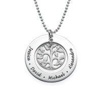 Silver Family Tree Necklace	