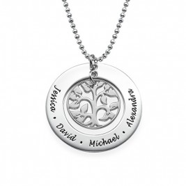 Silver Family Tree Necklace	