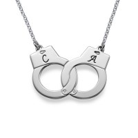 Sterling Silver Handcuff Necklace	