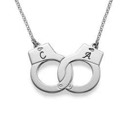 Sterling Silver Handcuff Necklace	