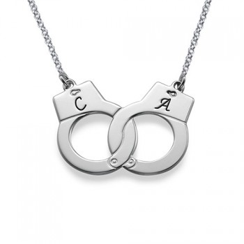 Sterling Silver Handcuff Necklace	