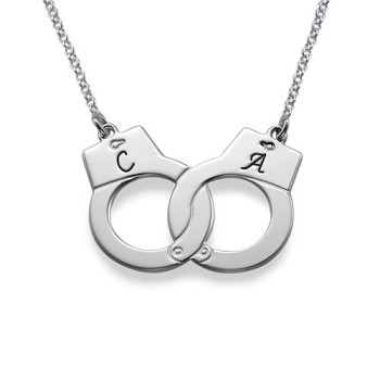 Sterling Silver Handcuff Necklace	