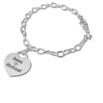 Sterling Silver Heart Charm Bracelet/Anklet