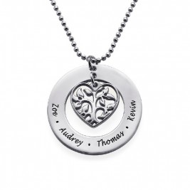 Heart Family Tree Necklace - Gifts for Mum