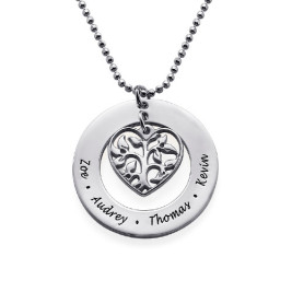 Heart Family Tree Necklace - Gifts for Mum