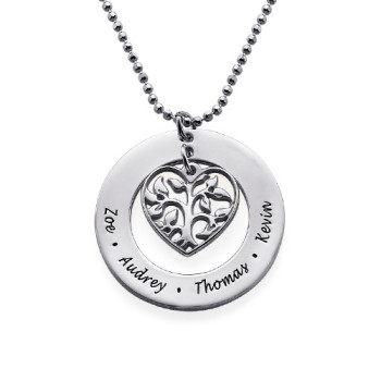 Heart Family Tree Necklace - Gifts for Mum