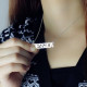 Block Letter Name Necklace Silver - "jessica"