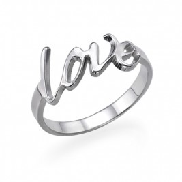 Sterling Silver Love Ring	