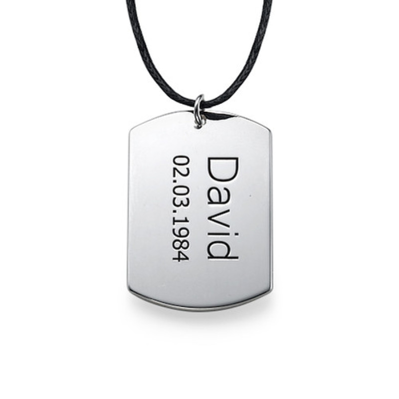 silver mens dog tags