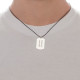 Sterling Silver Men's "Dog Tag" Necklace	