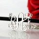 Personalised Initial Monogram Necklace With Heart Srerling Silver