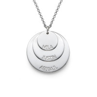 Sterling Silver Mummy Necklace with Kid's Names	