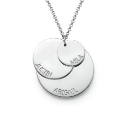 Sterling Silver Mummy Necklace with Kid's Names	