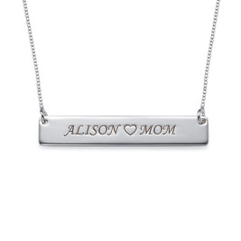 Nameplate Necklace in Sterling Silver	