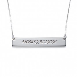 Nameplate Necklace in Sterling Silver	