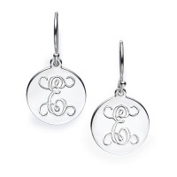 Sterling Silver Personalised Initial Earrings