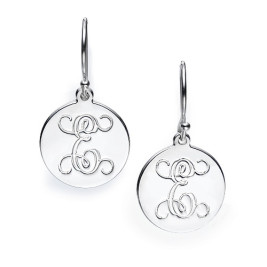 Sterling Silver Personalised Initial Earrings