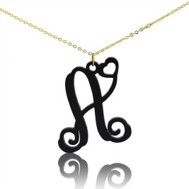 Colorful Acrylic Single Monogram Initial Necklace