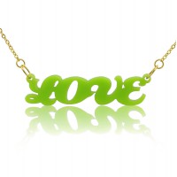 Colorful Cute Acrylic Name Necklace for Girls