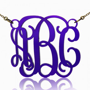 Personalised Cut Out Acrylic Monogram Necklace
