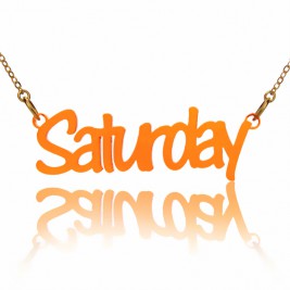 Colorful Acrylic Script Name Necklace