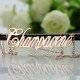 Solid Rose Gold Personalised Champagne Font Name Necklace