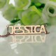 Solid Rose Gold Plated Jessica Style Name Necklace