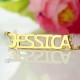 Solid Gold Plated Jessica Style Name Necklace