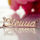 18ct Rose Gold Plated Sienna Style Name Necklace