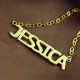 Solid Gold Plated Jessica Style Name Necklace