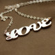 18ct Rose Gold Plated Capital Puff Font Name Necklace