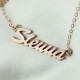 18ct Rose Gold Plated Sienna Style Name Necklace