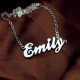 Cursive Script Name Necklace 18ct Solid White Gold