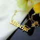 Mischa Barton Old English Font Name Necklace 18ct Gold Plated