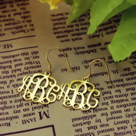 18ct Solid Gold Personalised Monogram Earring