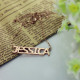 Solid Rose Gold Plated Jessica Style Name Necklace