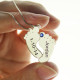 Personalised Memory Feet Necklace with Date  Name Sterling Silver