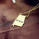 State USA Map Necklace With Heart  Name Gold Plated Silver