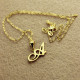 18ct Gold Plated Christina Applegate Initial Necklace