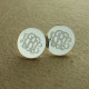 Circle Monogram 3 Initial Earrings Name Earrings Solid 18ct White Gold