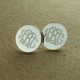 Circle Monogram 3 Initial Earrings Name Earrings Solid 18ct White Gold