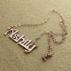 Solid Rose Gold Harrington Font Name Necklace