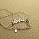 Solid Rose Gold Plated Julia Style Name Necklace