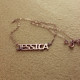 Solid Rose Gold Plated Jessica Style Name Necklace