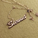 18ct Rose Gold Plated Sienna Style Name Necklace