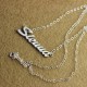 Solid White Gold Sienna Style Name Necklace