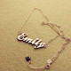 Cursive Script Name Necklace 18ct Solid Rose Gold