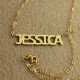 Solid Gold Plated Jessica Style Name Necklace